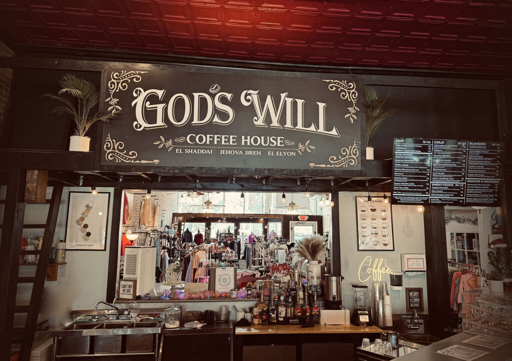 GW Coffee House exterior and interior in Ozark, Missouri
